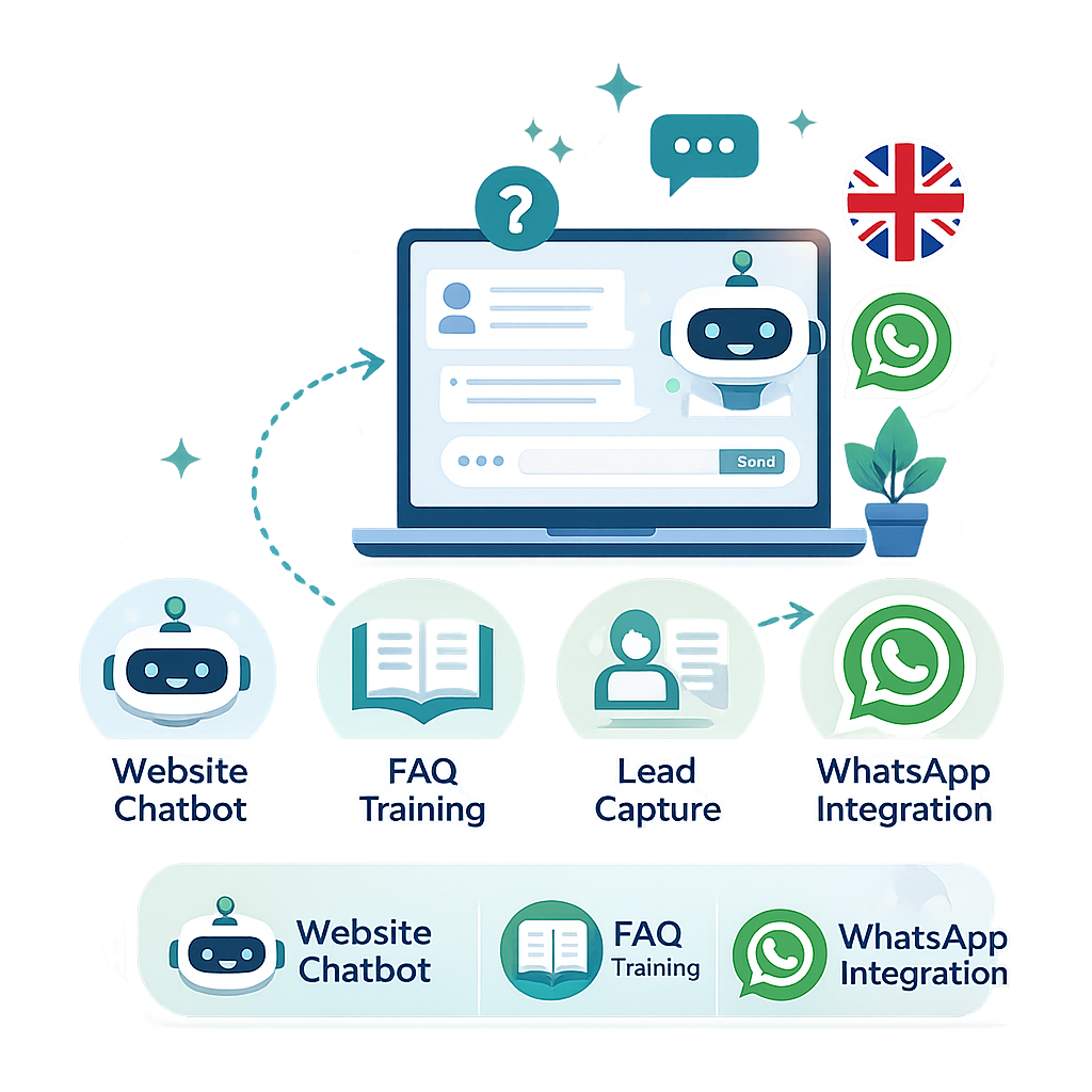 AI Chatbot Setup UK | Website & WhatsApp Integration £299