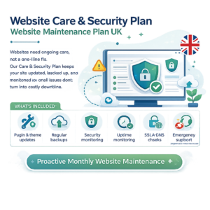 Website Maintenance Plan UK | Monthly Care £99/mo